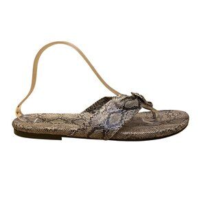 Chicos Women’s Gray Circuitry Snake Print Python Strappy Sandals Size 10